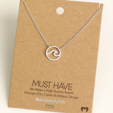 Load image into Gallery viewer, Circle Wave Cutout Necklace
