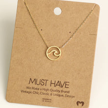 Load image into Gallery viewer, Circle Wave Cutout Necklace
