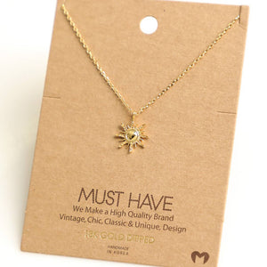 Mini Sun Charm Necklace